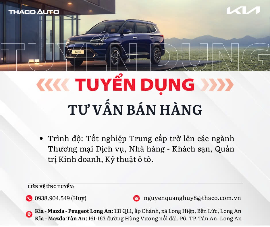 THÔNG TIN TUYỂN DỤNG NHÂN SỰ